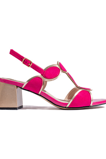 Sandalias rosa brillante