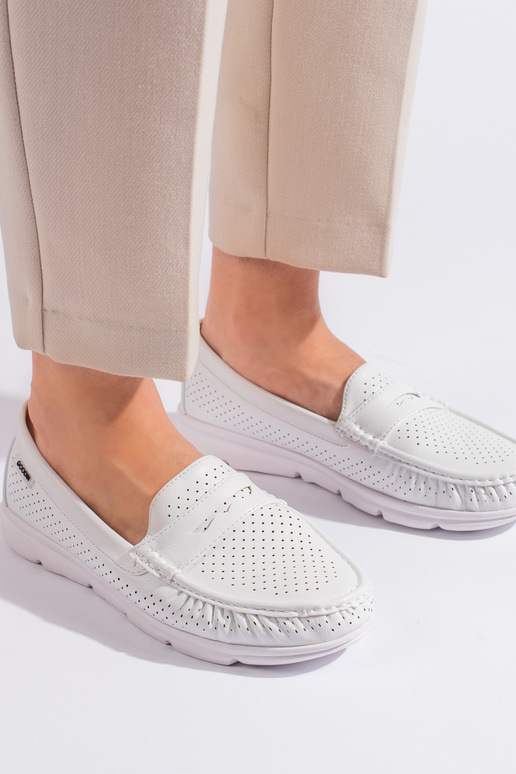 mocasines blancos de mujer