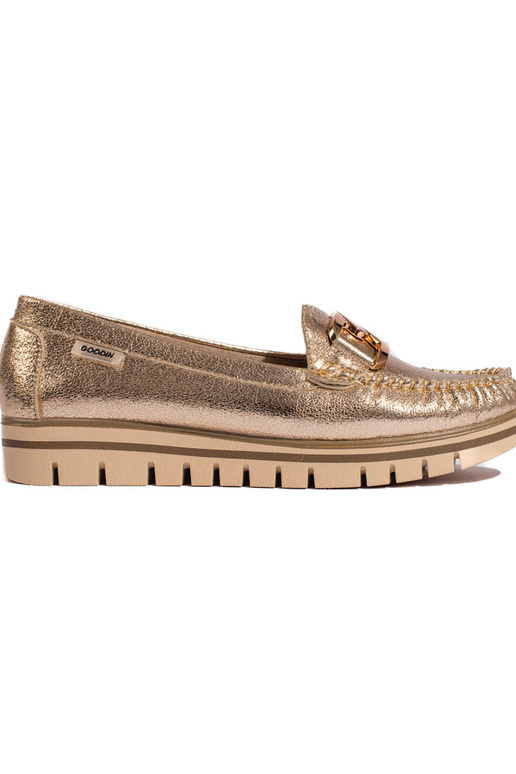 mocasines de mujer dorados con... mocasines de mujer dorados con...