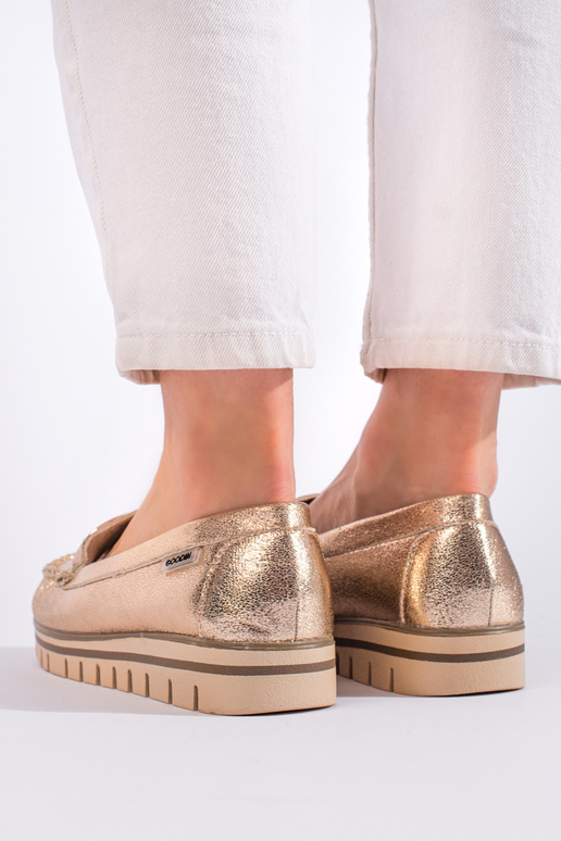 mocasines de mujer dorados con... mocasines de mujer dorados con...