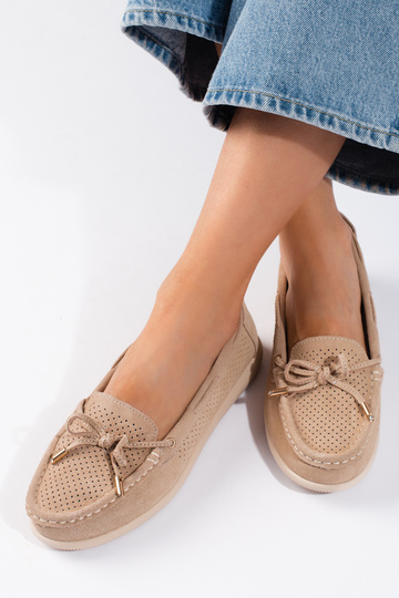 mocasines de mujer beige 2