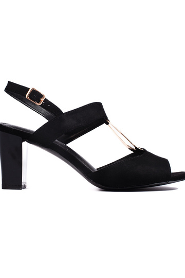 sandalias de tacón negras