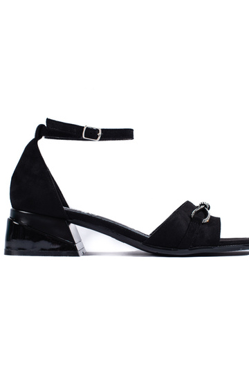sandalias de ante negro na...