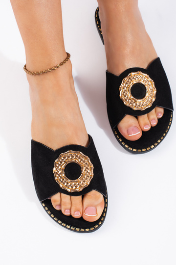 zapatillas de ante negro 2