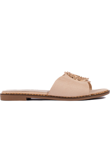 Zapatillas de ante beige