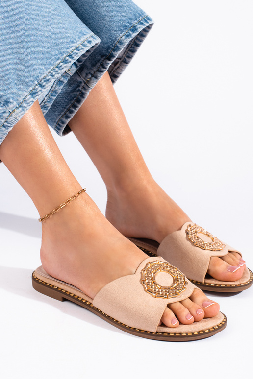 Zapatillas de ante beige Zapatillas de ante beige