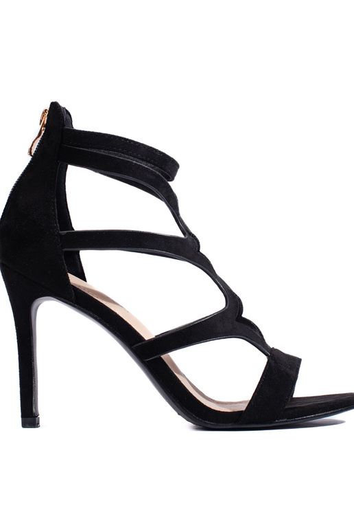 sandalias negras con tacón fino sandalias negras con tacón fino