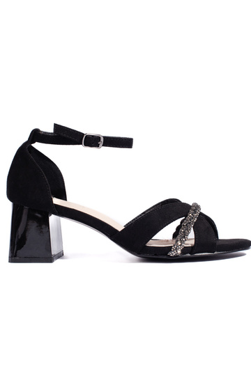 sandalias de ante negro