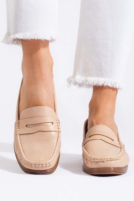 Mocasines de mujer beige