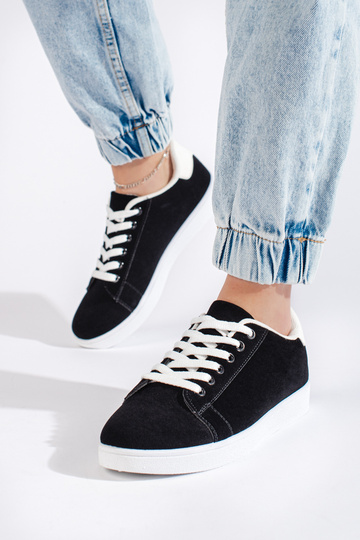 Zapatos de mujer de ante negro 2