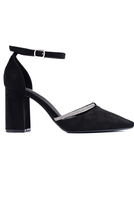 tacones altos de gamuza negra en el... tacones altos de gamuza negra en el...