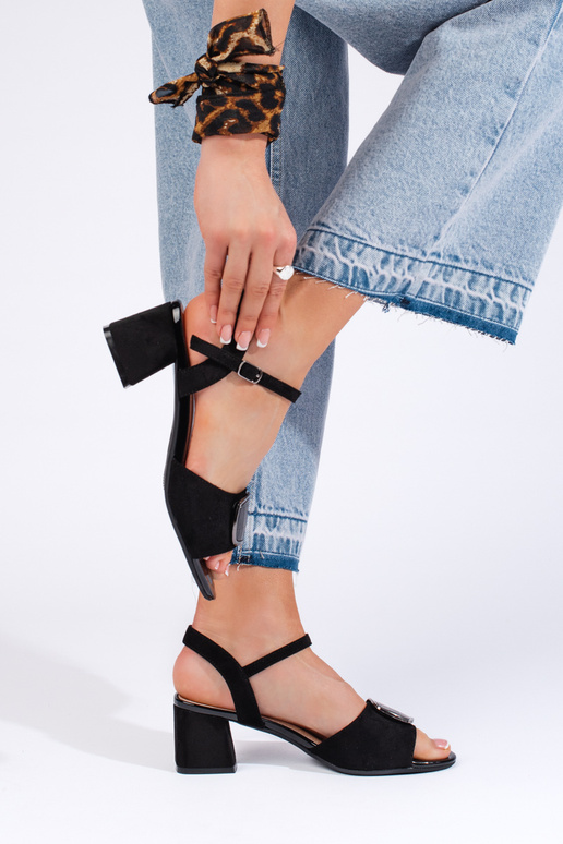 sandalias de tacón negras de Sergio... sandalias de tacón negras de Sergio...