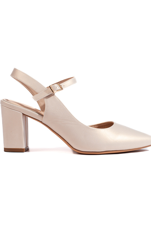 tacones altos beige Sergio Leone