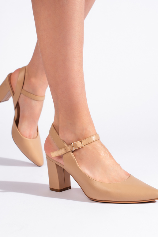 tacones altos beige Sergio Leone