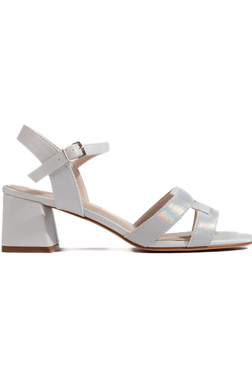 sandalias połyskujące color gris...