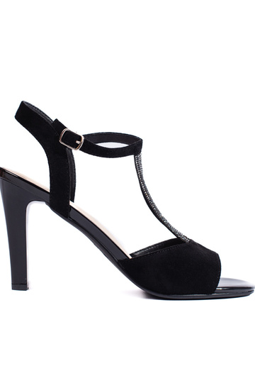 sandalias de ante negro con...