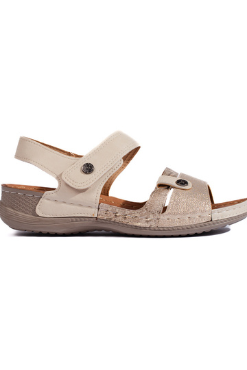 sandalias beiges