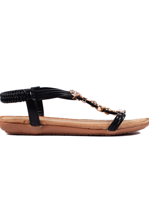 sandalias planas ligeras color negro