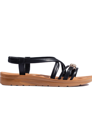 sandalias negras con suela...