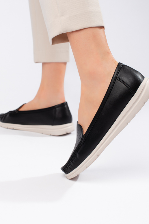 mocasines negros de mujer