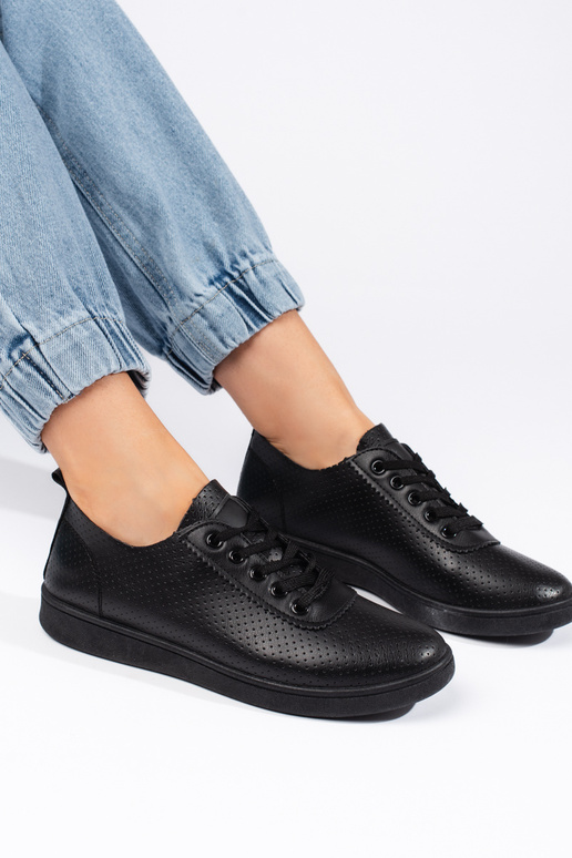 botines negros con cordones para mujer