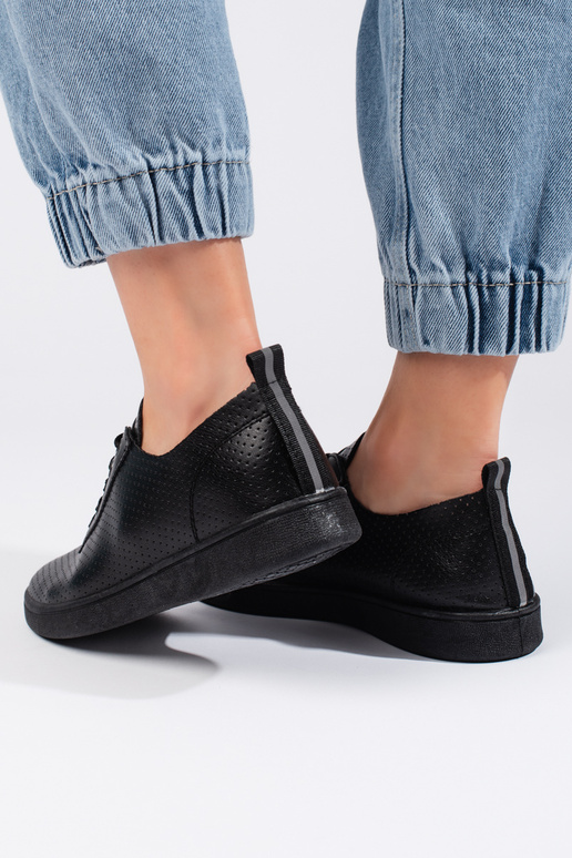 botines negros con cordones para mujer