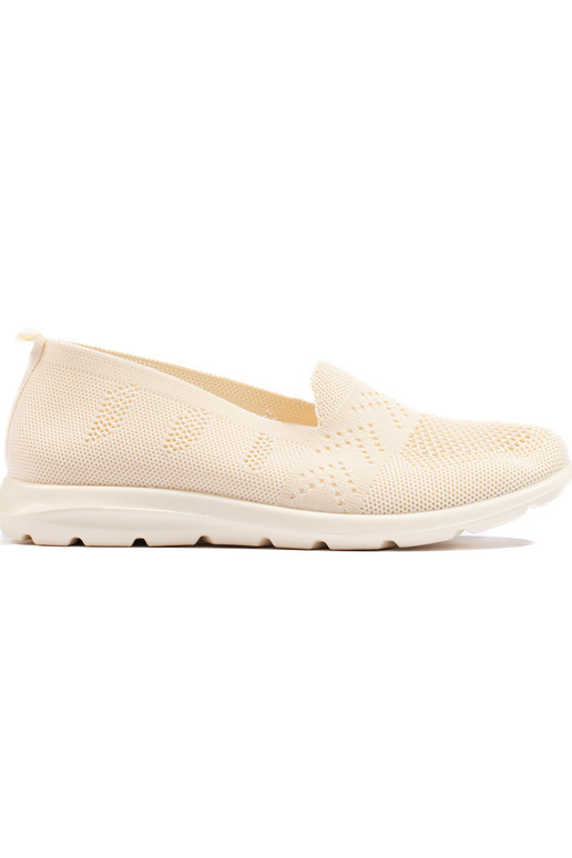 Slip on textil beige para mujer.