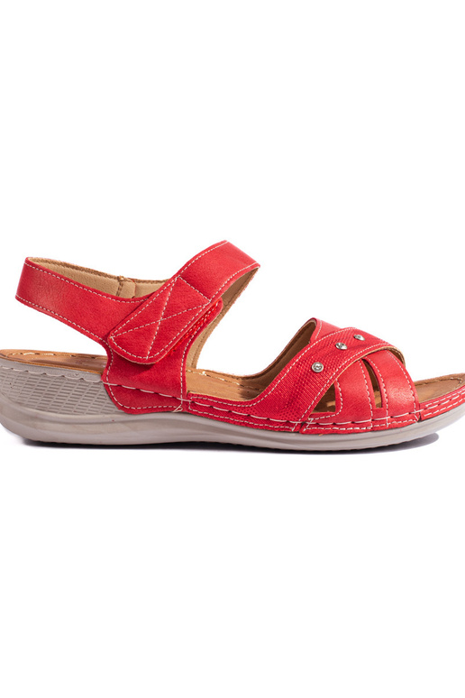 sandalias rojas con plataforma