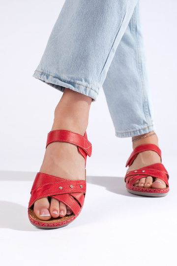 sandalias rojas con plataforma 2