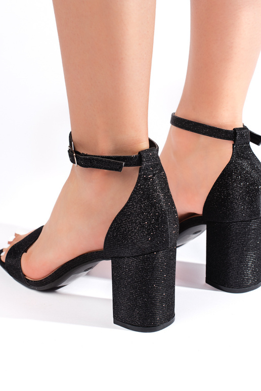 sandalias de tacón negras sandalias de tacón negras