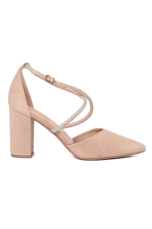 tacones altos de ante beige con... tacones altos de ante beige con...