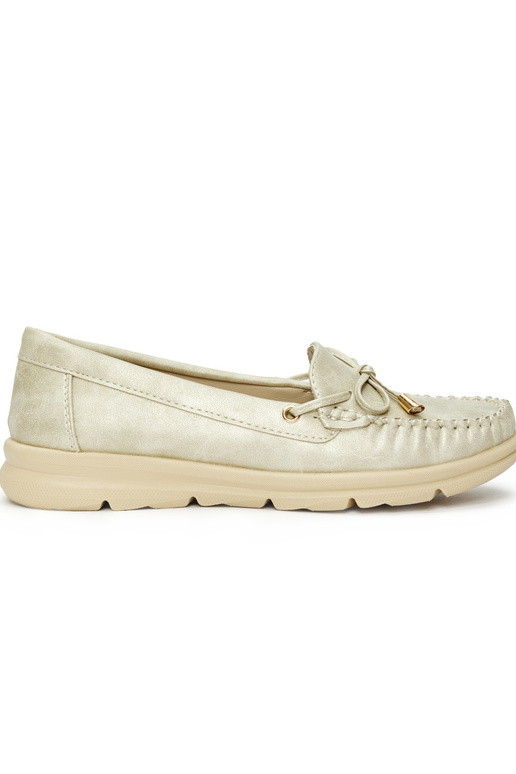 Mocasines cómodos de color dorado...