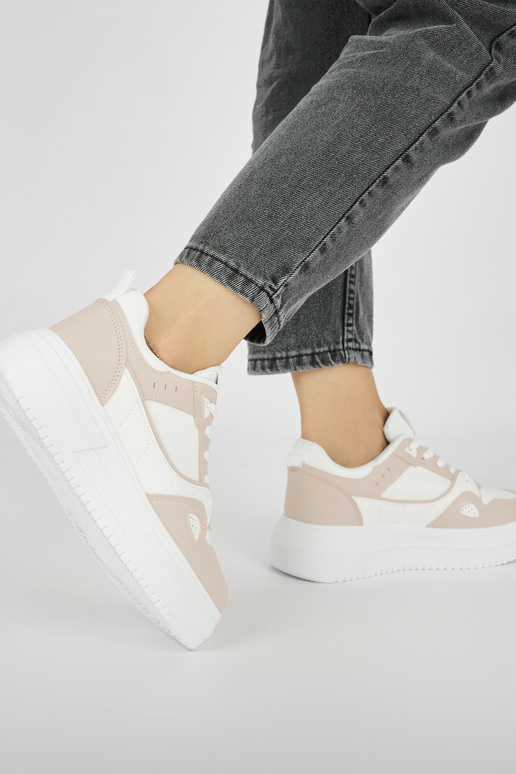 Deportivas de mujer blanco-rosa con...