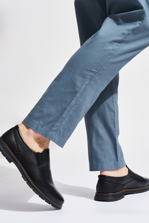 botines negros para hombre