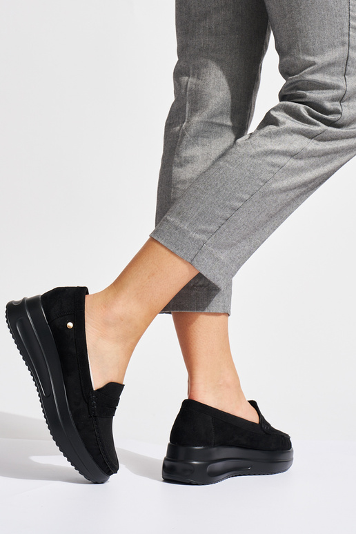 mocasines en ante negro con...