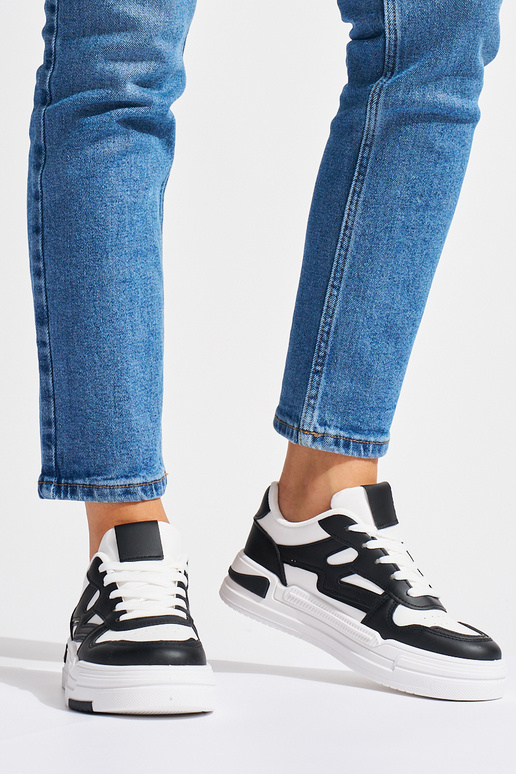 Zapatos modelo Sneakers blanco-negro...