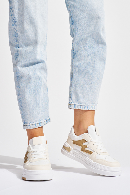 Zapatos modelo Sneakers blanco-beige...