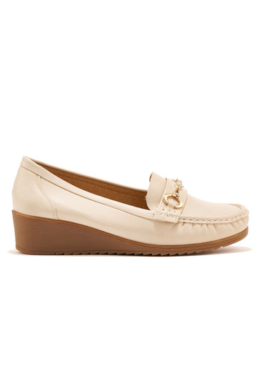 Mocasines de mujer beige...