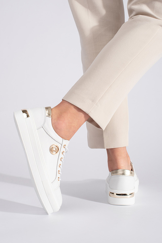 el color blanco piel Zapatillas...