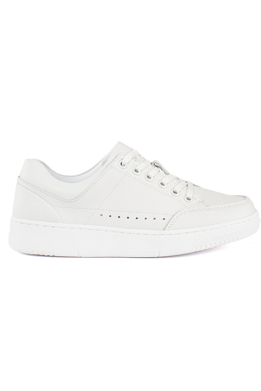 zapatos de cuero blancos con...