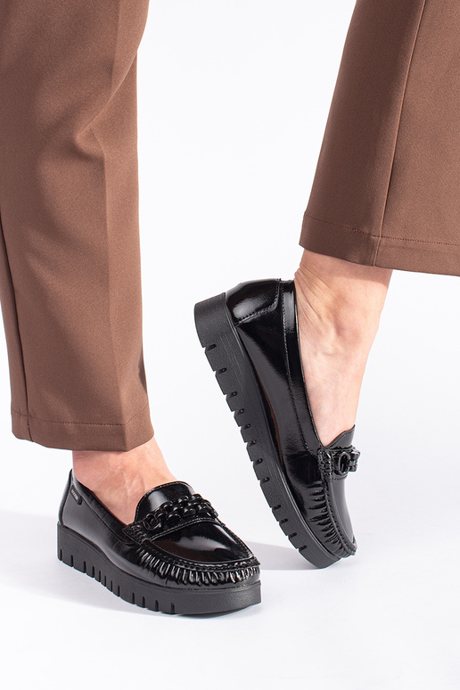 botines de mujer con efecto lacado...