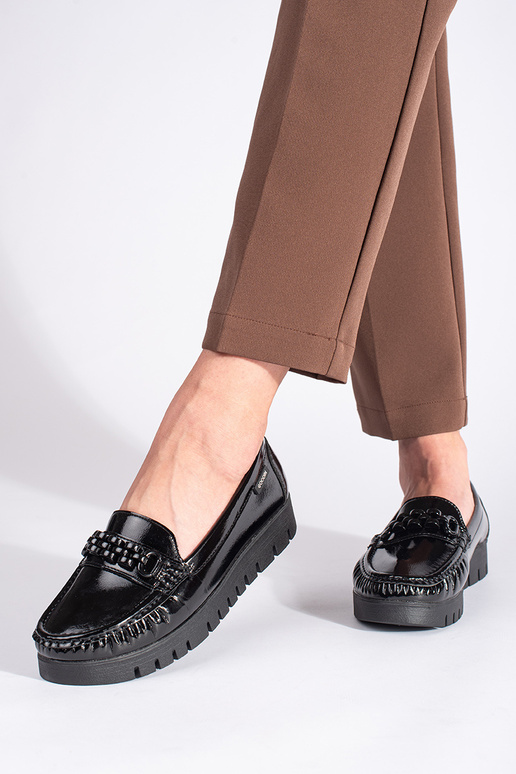 botines de mujer con efecto lacado...