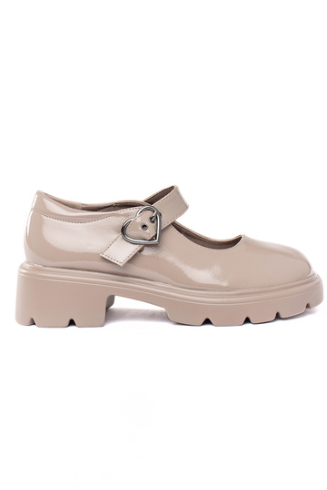 Mocasines beige con efecto...