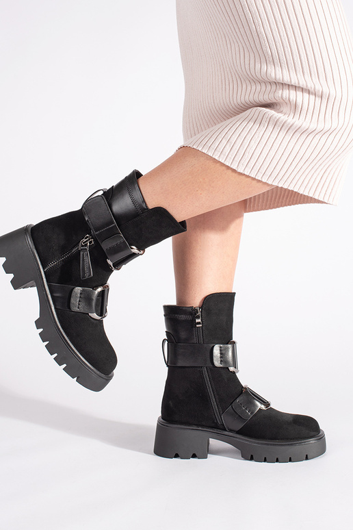 de color negro de gamuza Zapatos de...