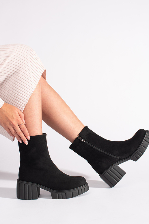 zapatos de plataforma negros para mujer