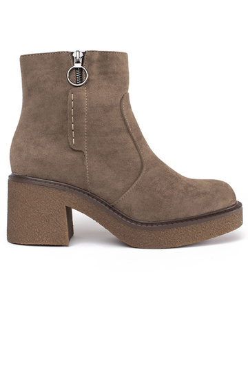 botas de ante beige de...