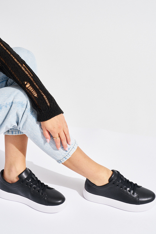 Zapatos mujer piel negros cordones Zapatos mujer piel negros cordones