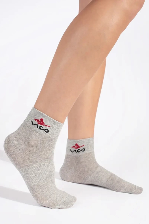 skarpetki de mujer gris Vico 3 piezas