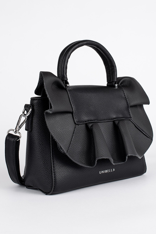 negro bolso elegante z ozdobną falbanką negro bolso elegante z ozdobną falbanką