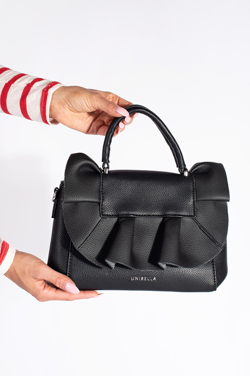 negro bolso elegante z ozdobną falbanką negro bolso elegante z ozdobną falbanką